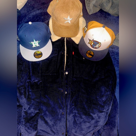 Blue Corduroy  fleece inner-lined coat by Levies - Picture 1 of 1